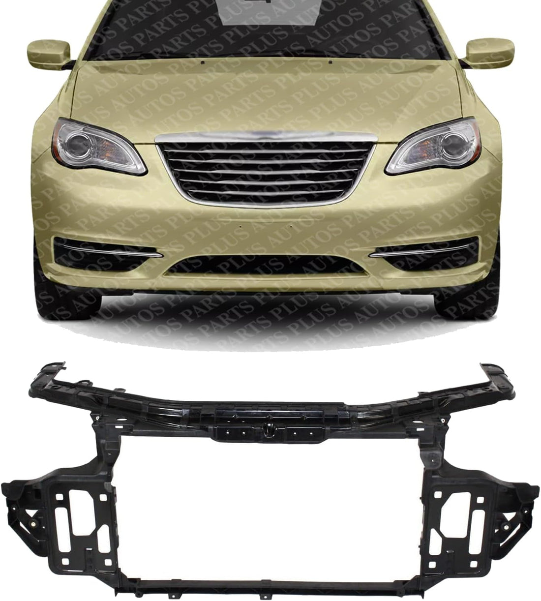 Front Radiator Support Direct Replacement Compatible With 2011-2014 Chrysler 200/2007-2010 Sebring CH1225210 5116209AL