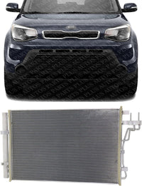 Front A/C Condenser Aluminum Direct Replacement Compatible With 2014-2016 Kia Soul KI3030131 97606B2001