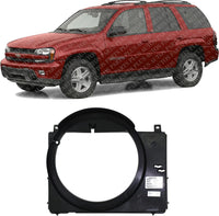 Radiator Fan Shroud Single Design Direct Replacement Compatible With 2002-2009 Chevrolet Trailblazer GM3110151 15170459‎