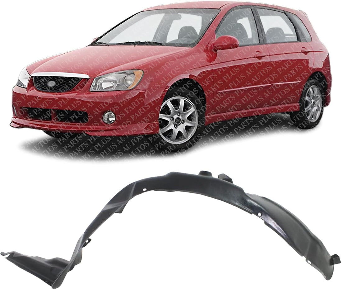 Front Fender Liner Left Driver Side Direct Replacement Compatible With 2000-2004 Kia Spectra KI1250105 0K2N156141