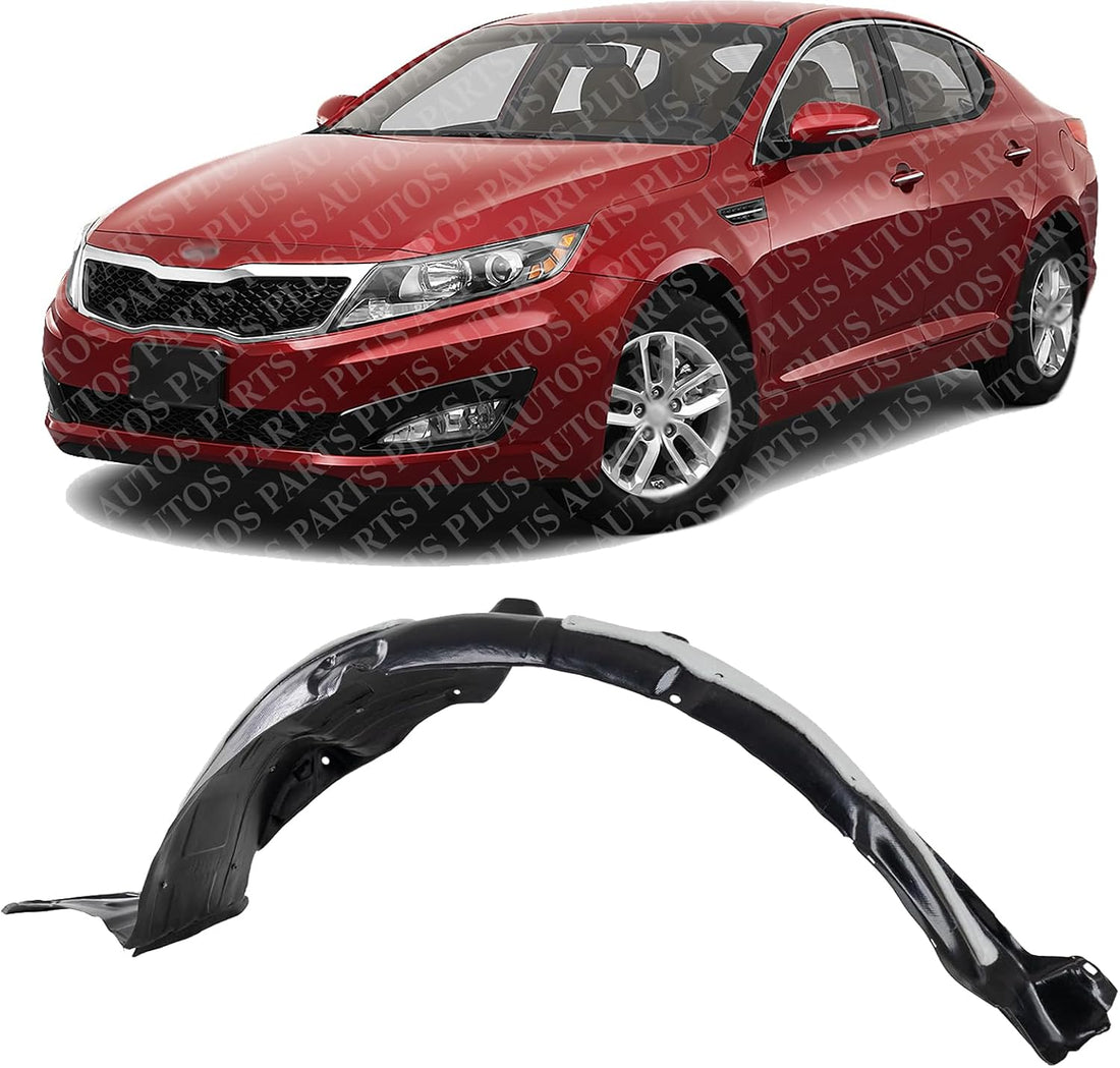 Front Fender Liner Left Driver Side Direct Replacement Compatible With 2012-2013 Kia Optima KI1248124 868114C100