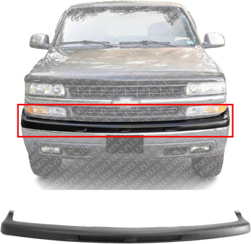 AUTOS PARTS PLUS Front Bumper Face Bar Upper Cover Direct Replacement Compatible With 2000-2006 Chevrolet Tahoe GM1051103 15050703