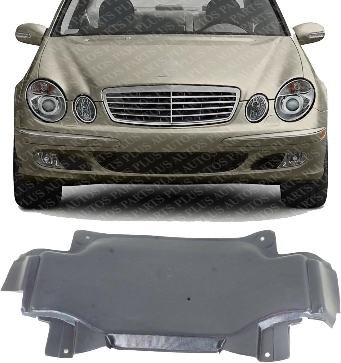 Front Engine Center Splash Shield Under Cover Plastic Direct Replacement Compatible with 1998-2003 Mercedes Benz MB1228105 2105242430