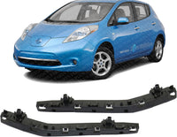 Set Of 2 Front Bumper Upper Outer Bracket Plastic Left Driver & Right Passenger Side Direct Replacement Compatible With 2011-2012 Nissan Leaf NI1043106 NI1042106