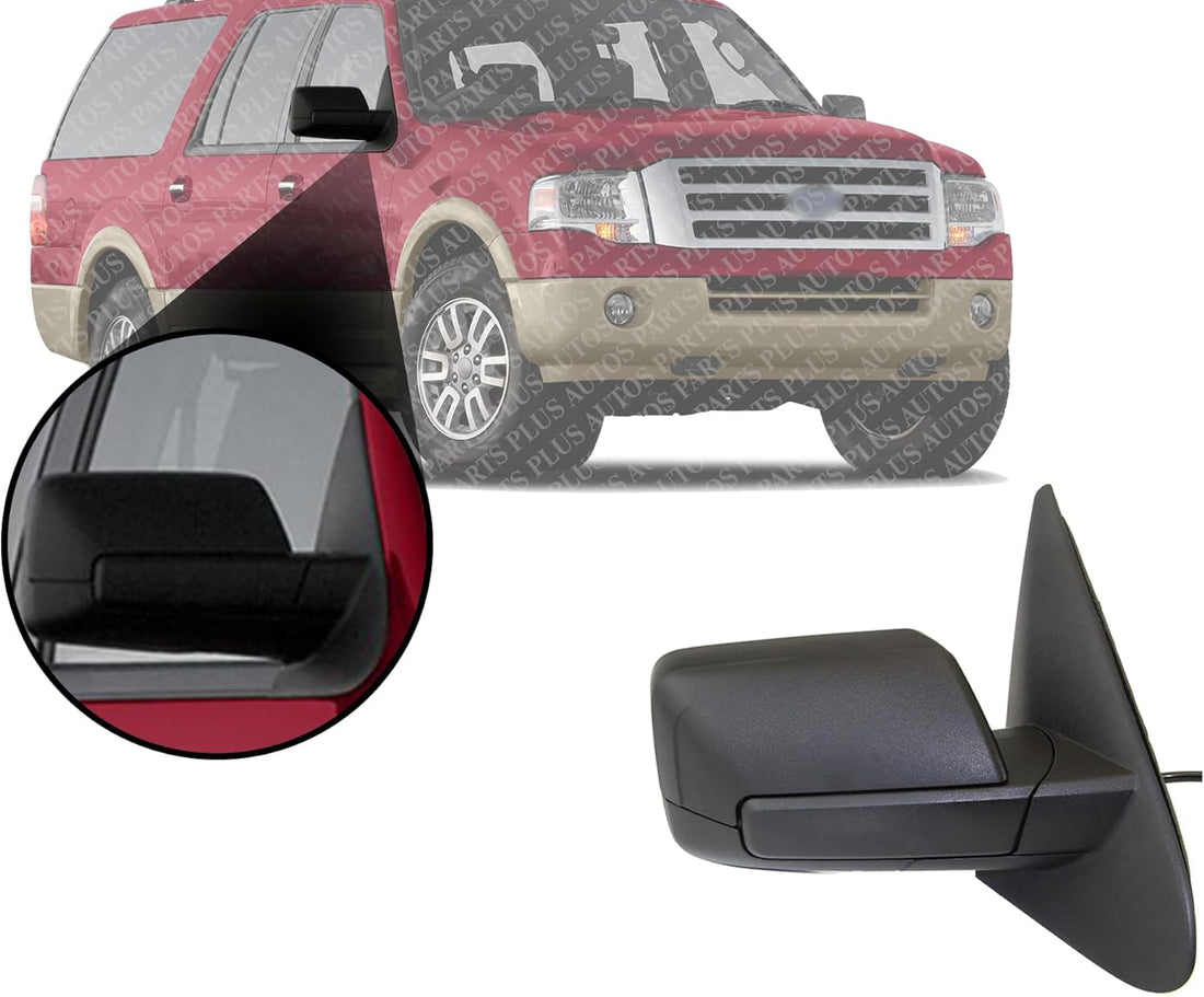 Front Power Mirror Manual Folding Heated Textured Right Passenger Side Direct Replacement Compatible With 2011 Ford Expedition FO1321363 8L1Z17682BA BL1Z17682BA-PFM
