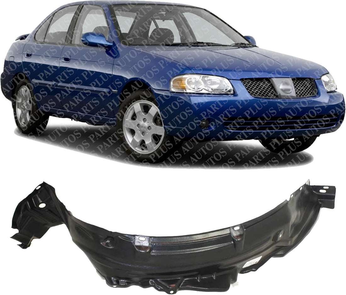 Front Fender Liner Right Passenger Side Direct Replacement Compatible With 2000-2006 Nissan Sentra NI1249106 638425M000