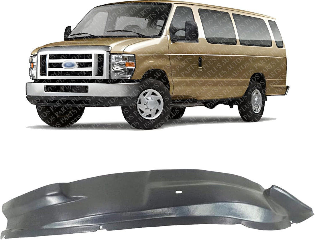 Front Fender Liner Left Driver Side Direct Replacement Compatible With 1997-2014 Ford E-Series FO1250109 4C2Z16103AA