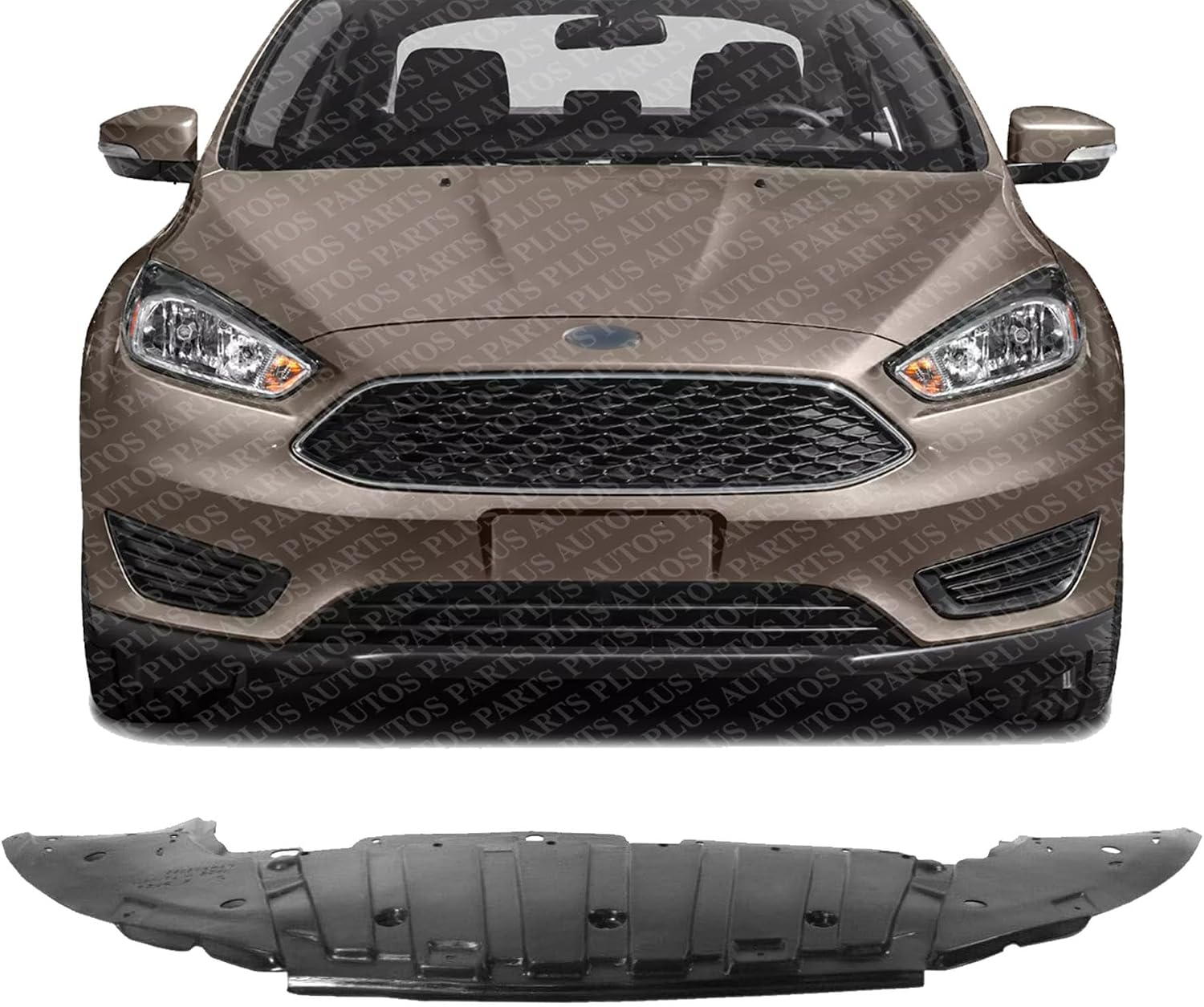 Front Engine Splash Shield Under Cover Air Deflector Direct Replacement Compatible with 2015-2018 Ford Focus FO1228150 F1EZ17808A