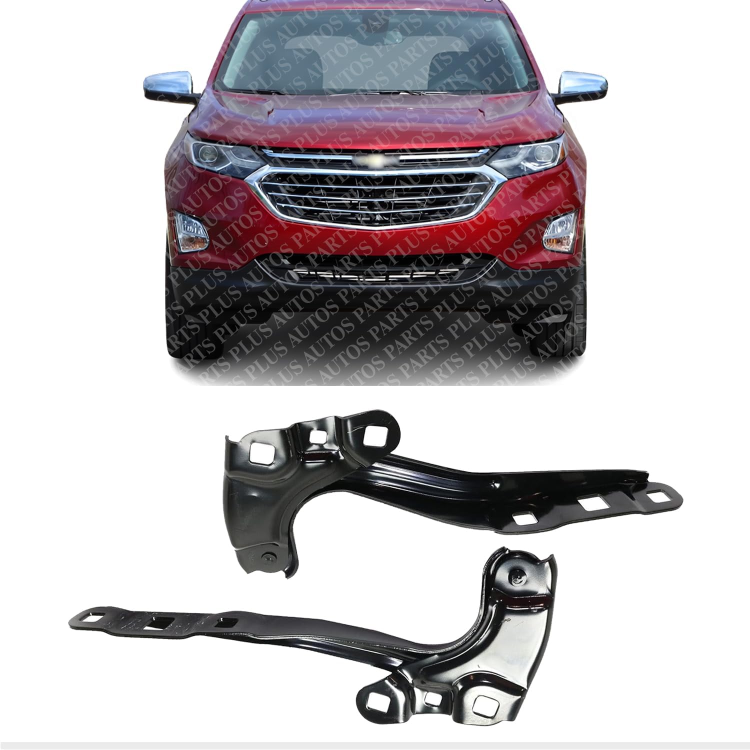 Set Of 2 Hood Hinge Left Driver & Right Passenger Side Direct Replacement Compatible With 2018-2023 Chevrolet Equinox GM1236188 GM1236189 84054683 84054684