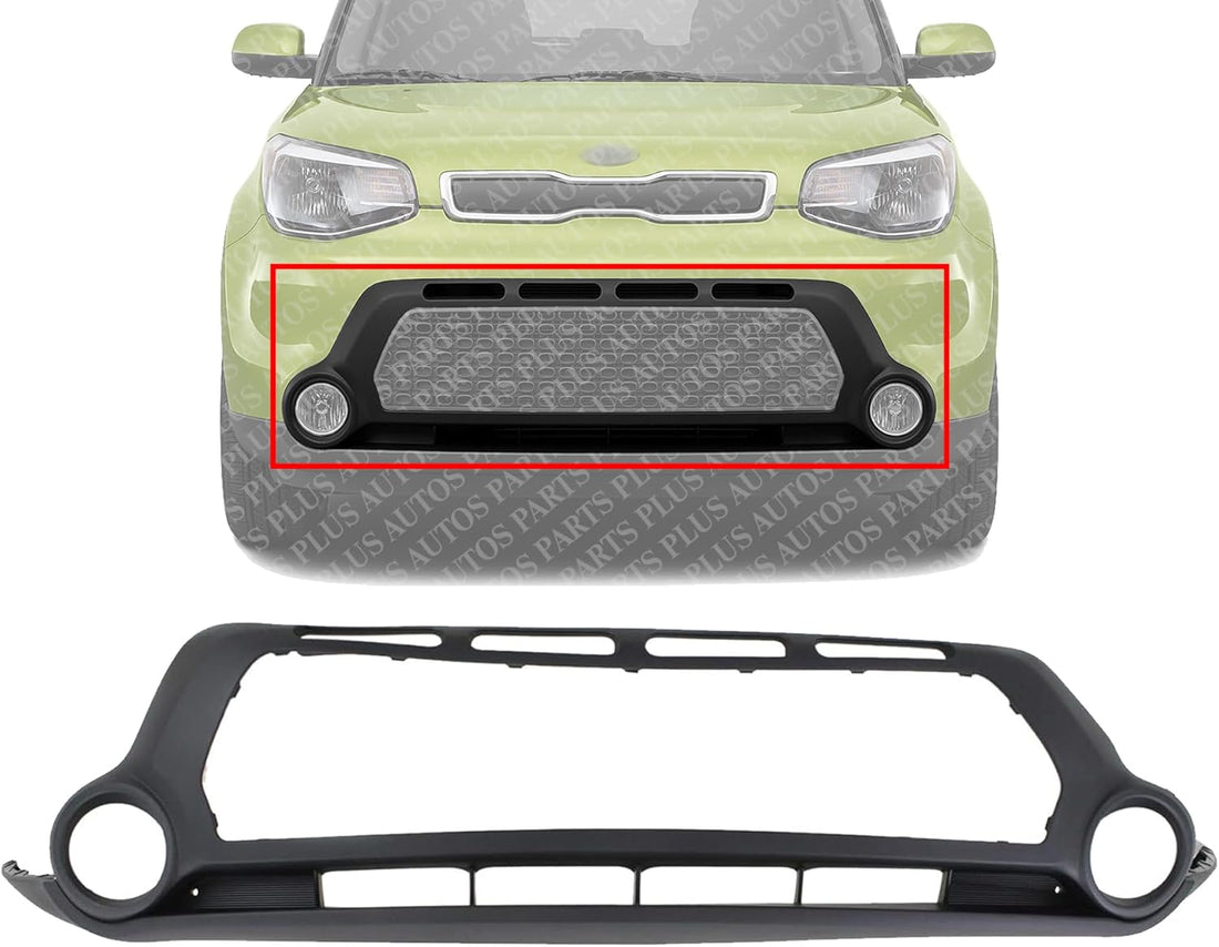 Front Bumper Lower Cover Textured Direct Replacement Compatible With 2014-2016 Kia Soul KI1015104 86512B2000