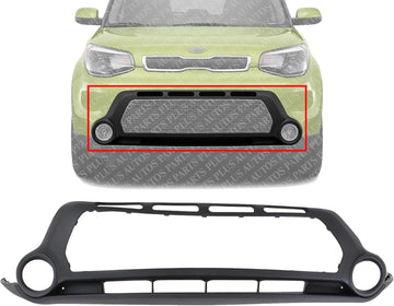 Front Bumper Lower Cover Textured Direct Replacement Compatible With 2014-2016 Kia Soul KI1015104 86512B2000