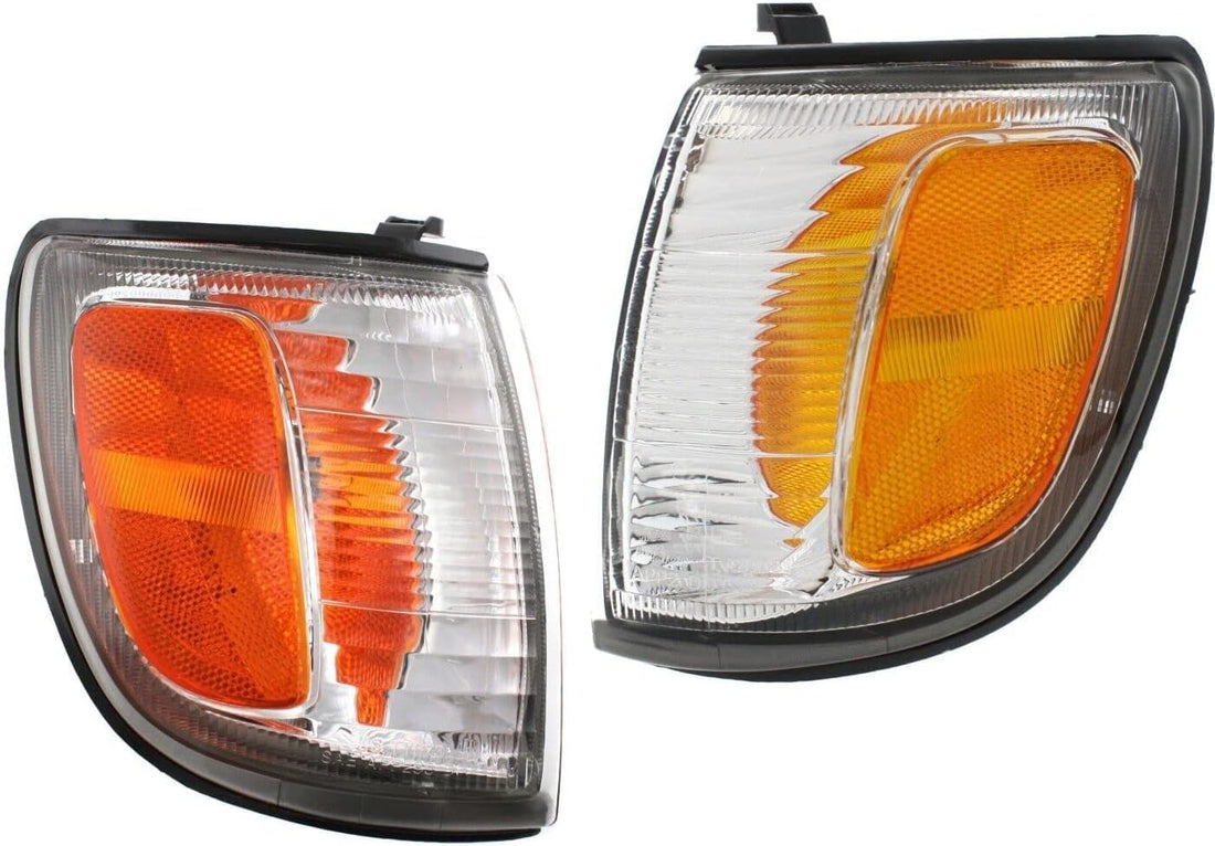 AUTOS PARTS PLUS Set Of 2 Front Corner Lights Assembly Right Passenger & Left Driver Side Direct Replacement Compatible With 1999-2002 Toyota 4Runner TO2520157 TO2521157 8162035340 8161035330