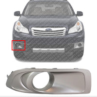 Front Fog Light Trim Primed Right Passenger Side Direct Replacement Compatible With 2010-2012 Subaru Outback SU1039101 57731AJ42A
