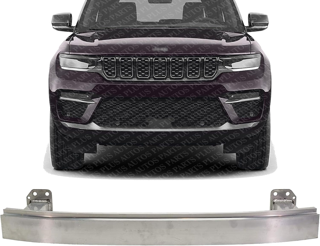 Front Bumper Reinforcement Aluminum Without Tow Hook Holes Direct Replacement Compatible With 2019-2023 Jeep Cherokee CH1006246 68285642AA