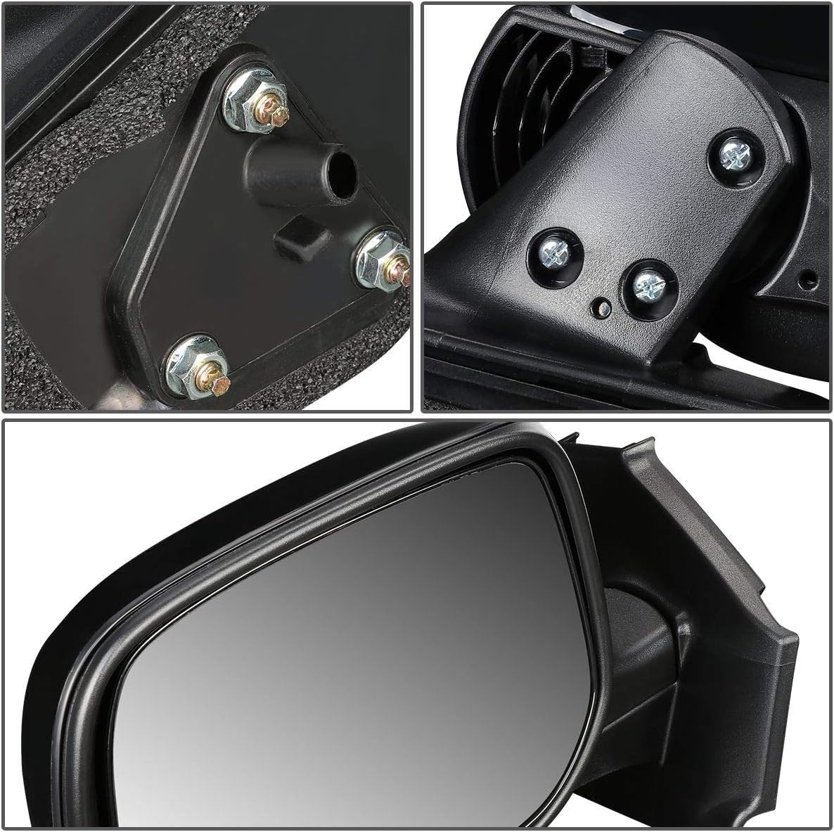 Front Power Mirror Manual Adjust Non-Heated Primed Left Driver Side Direct Replacement Compatible With 2007-2011 Toyota Yaris TO1320233 8794052650