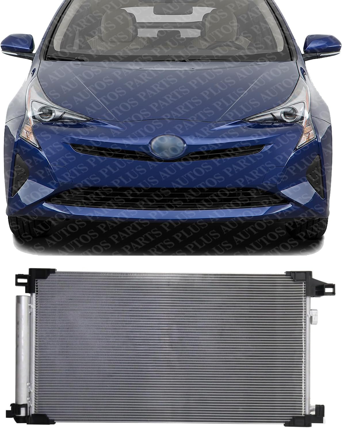 Front A/C Condenser Aluminum Core Direct Replacement Compatible With 2016-2022 Toyota Prius / 2020-2021 Corolla TO3030331 8846010320