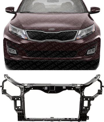 Front Radiator Support Assembly Plastic With Steel Direct Replacement Compatible With 2014-2015 Kia Optima KI1225165 641014C500