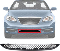 Front Bumper Grille Textured Plastic Direct Replacement Compatible With 2011-2014 Chrysler 200 CH1036118 68082051AB