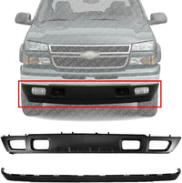 Front Bumper Lower Valance Air Deflector + Extension Textured Direct Replacement Compatible With 2003-2006 Chevrolet Silverado / 2005-2006 Avalanche GM1092200 GM1092204 10397999