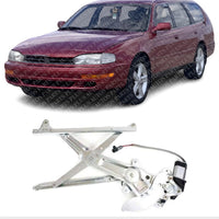 Front Power Window Regulator with Moter Right Passenger Side Direct Replacement Compatible with 1987-2001 Toyota Camry 69801AA020-PFM 6980133010-PFM