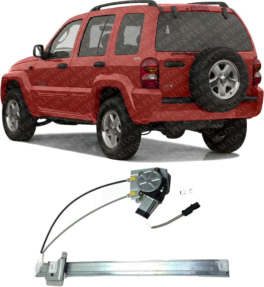 Rear Window Regulator with Motor Left Driver Side Direct Replacement Compatible with 2002-2006 Jeep Liberty CH1550111 68059647AA 55360035AJ