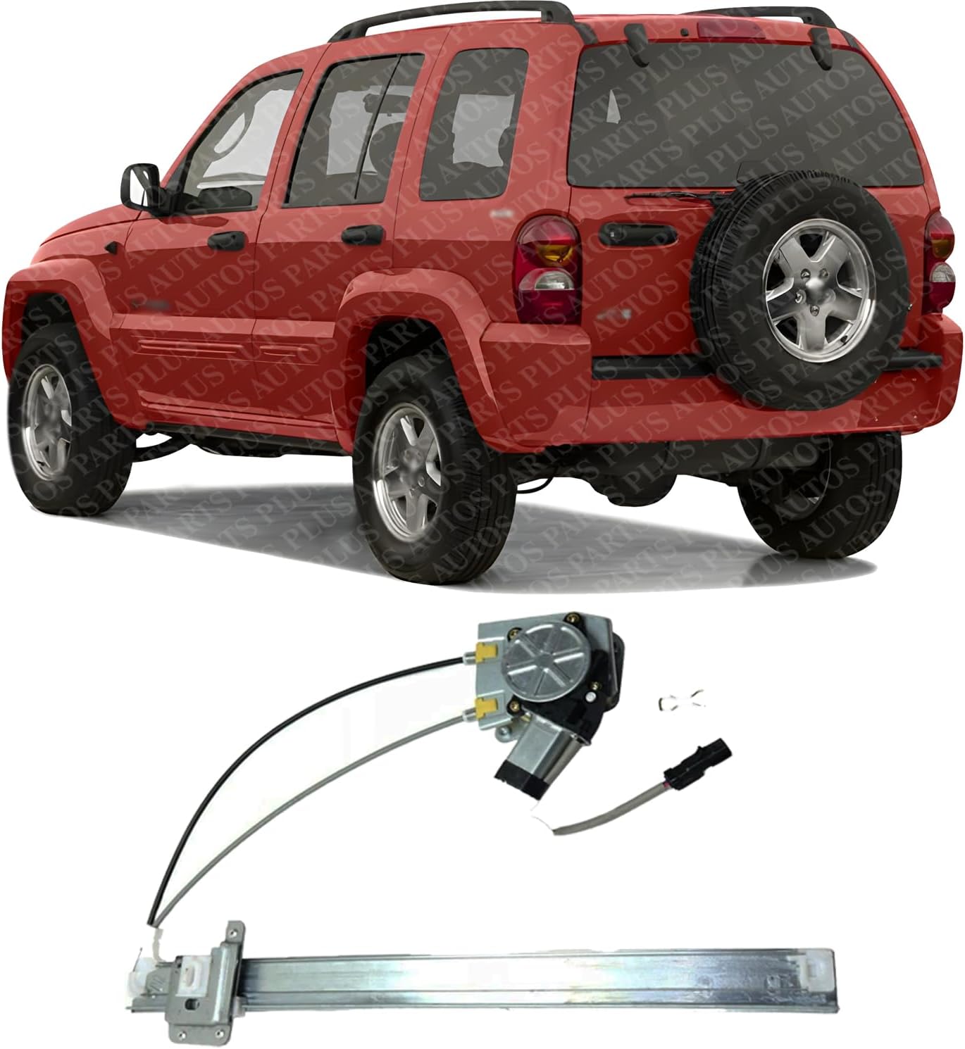 Rear Window Regulator with Motor Left Driver Side Direct Replacement Compatible with 2002-2006 Jeep Liberty CH1550111 68059647AA 55360035AJ