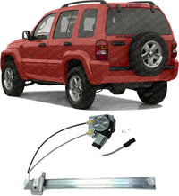 Rear Window Regulator with Motor Left Driver Side Direct Replacement Compatible with 2002-2006 Jeep Liberty CH1550111 68059647AA 55360035AJ