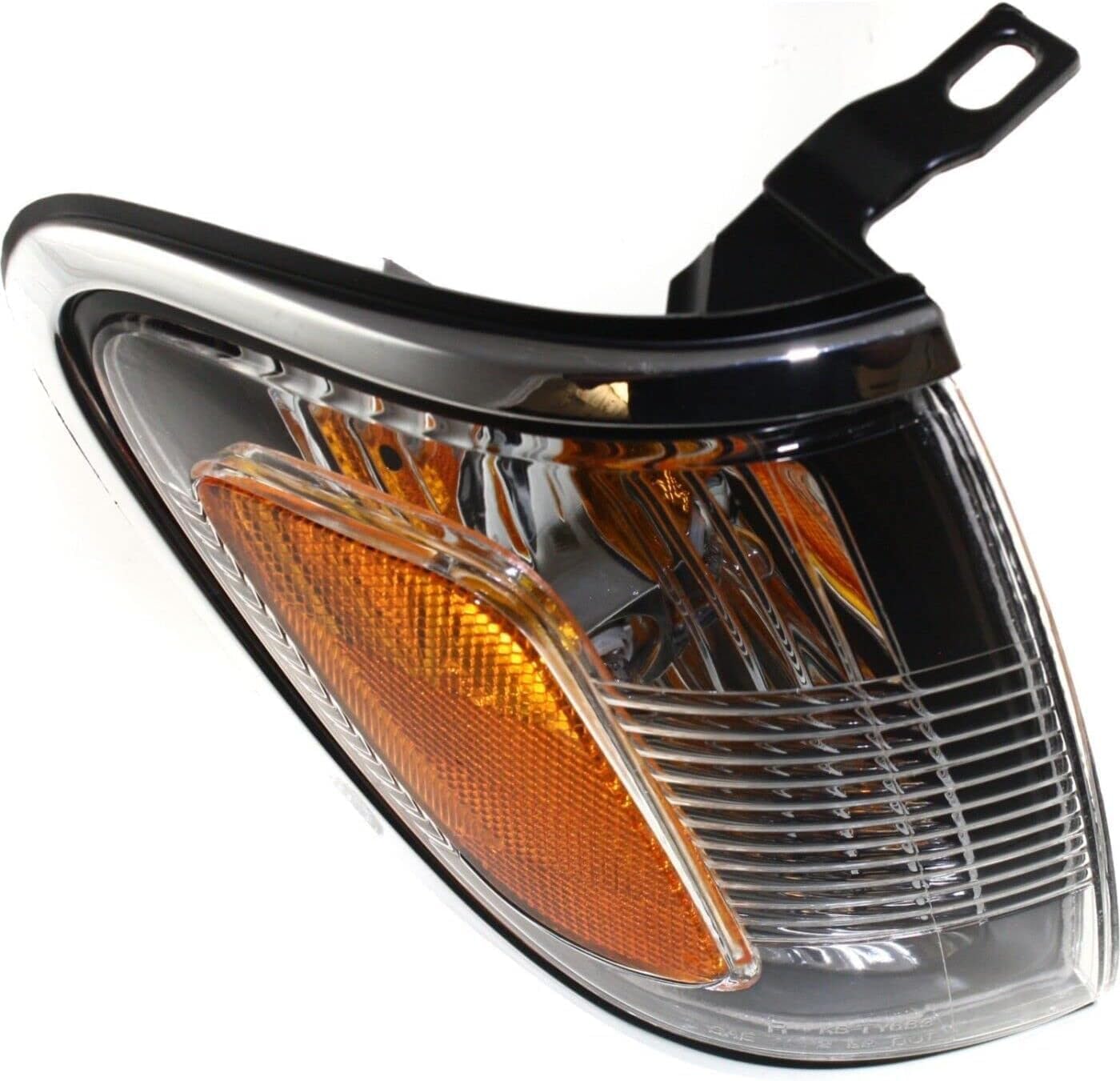 Front Corner Lights Assembly With Chrome Trim Right Passenger Side Direct Replacement Compatible With 2001-2004 Toyota Tacoma TO2521161 8161004080