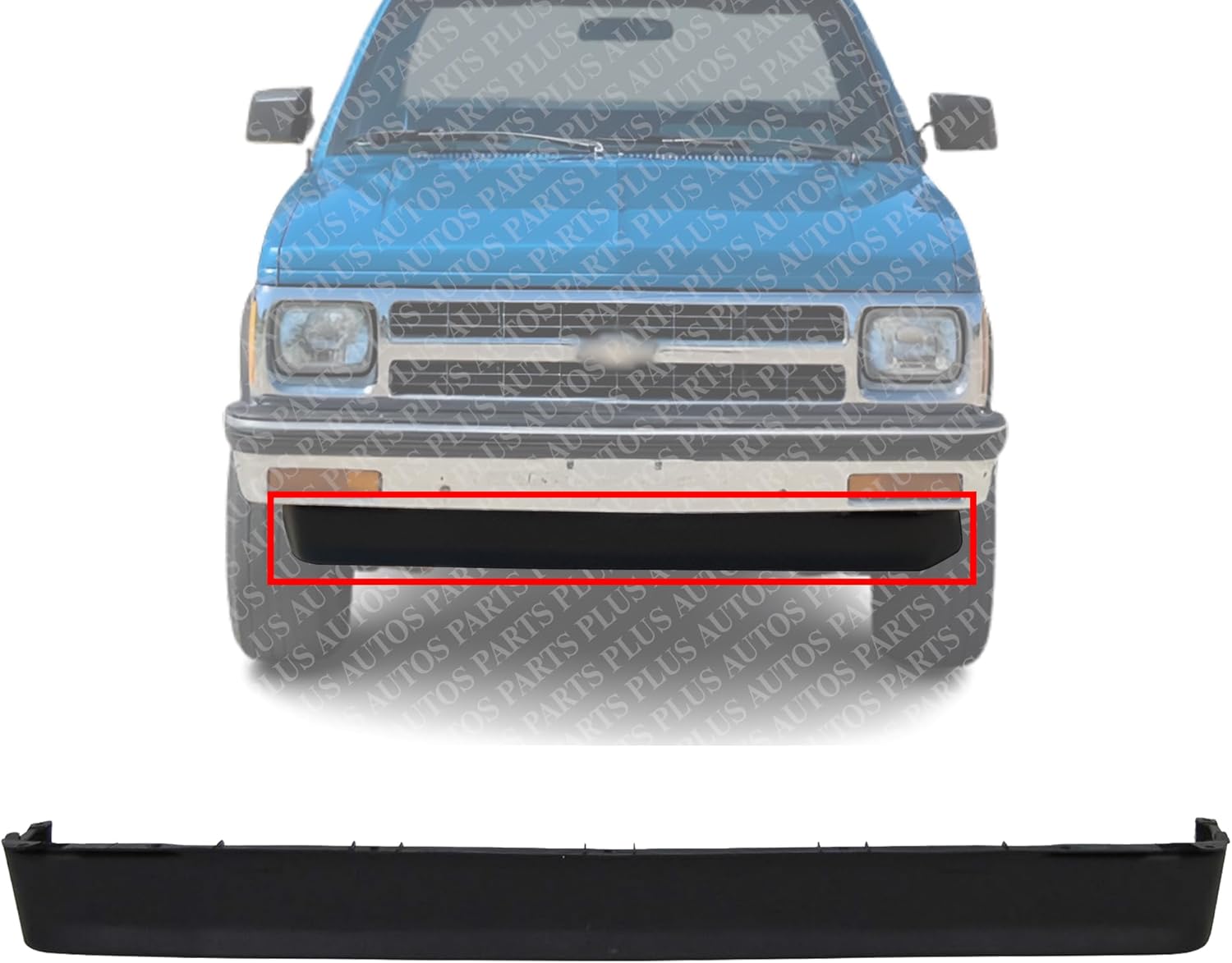 AUTOS PARTS PLUS Front Lower Valance Air Deflector Without Fog Light Holes Primed Direct Replacement Compatible with 1982-1994 Chevrolet 1982-1994 S10 Blazer / 1982-1993 Pickup GM1090104 14056772
