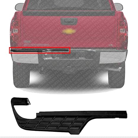 AUTOS PARTS PLUS Rear Bumper Outer Step Pad Textured Plastic Left Driver Side Direct Replacement Compatible With Chevrolet Silverado/GMC Sierra 1500 2007-2013 GM1191124 15284313