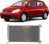 Front A/C Condenser Aluminum Core Direct Replacement Compatible With 2007-2012 Nissan Versa / 2009-2014 Cube NI3030163 92100ZW40D