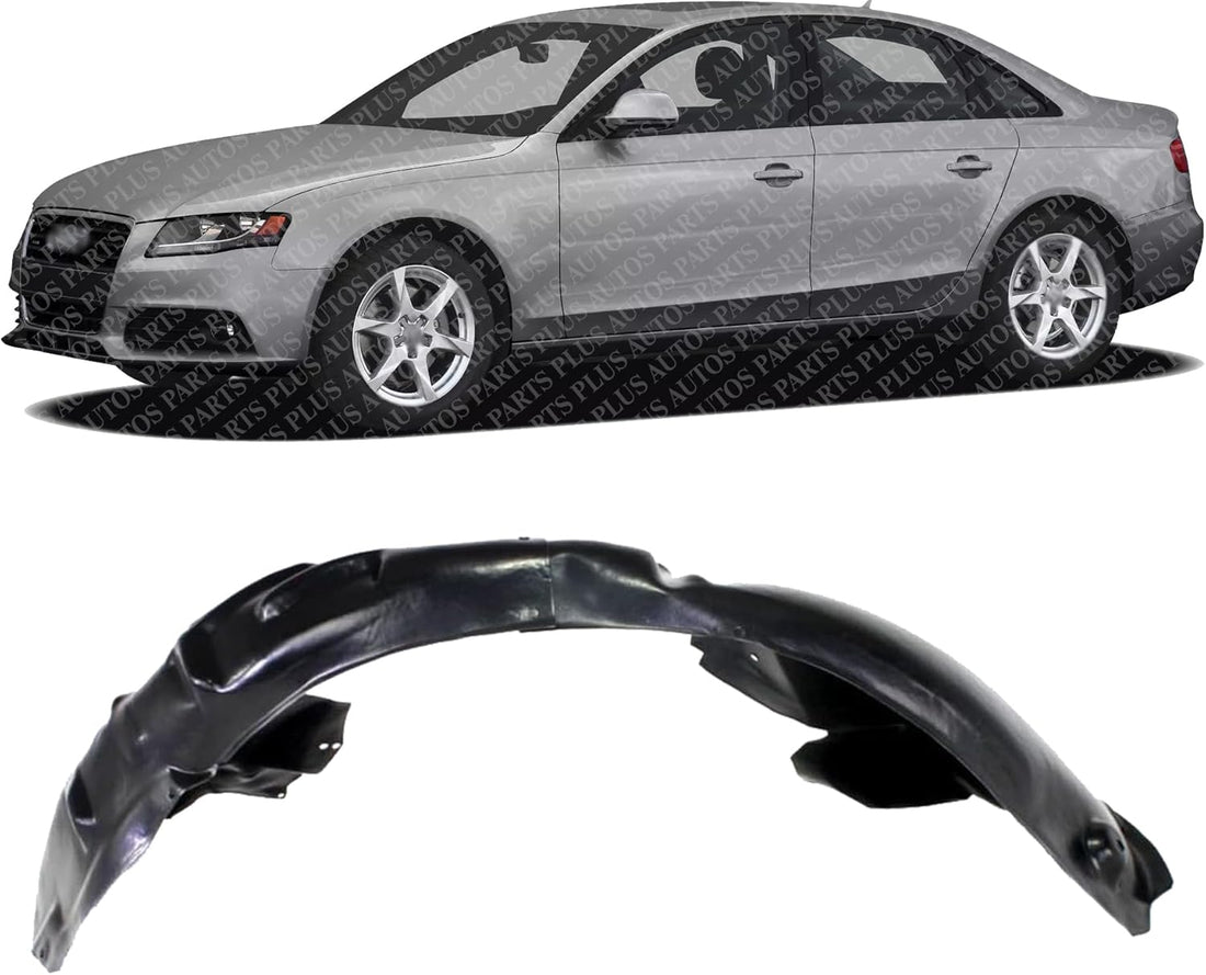 Front Fender Liner Left Driver Side Direct Replacement Compatible With 2009-2012 Audi A4 / S4 AU1248120 8K0821171G-PFM