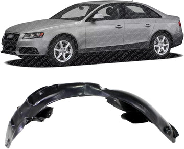 Front Fender Liner Left Driver Side Direct Replacement Compatible With 2009-2012 Audi A4 / S4 AU1248120 8K0821171G-PFM