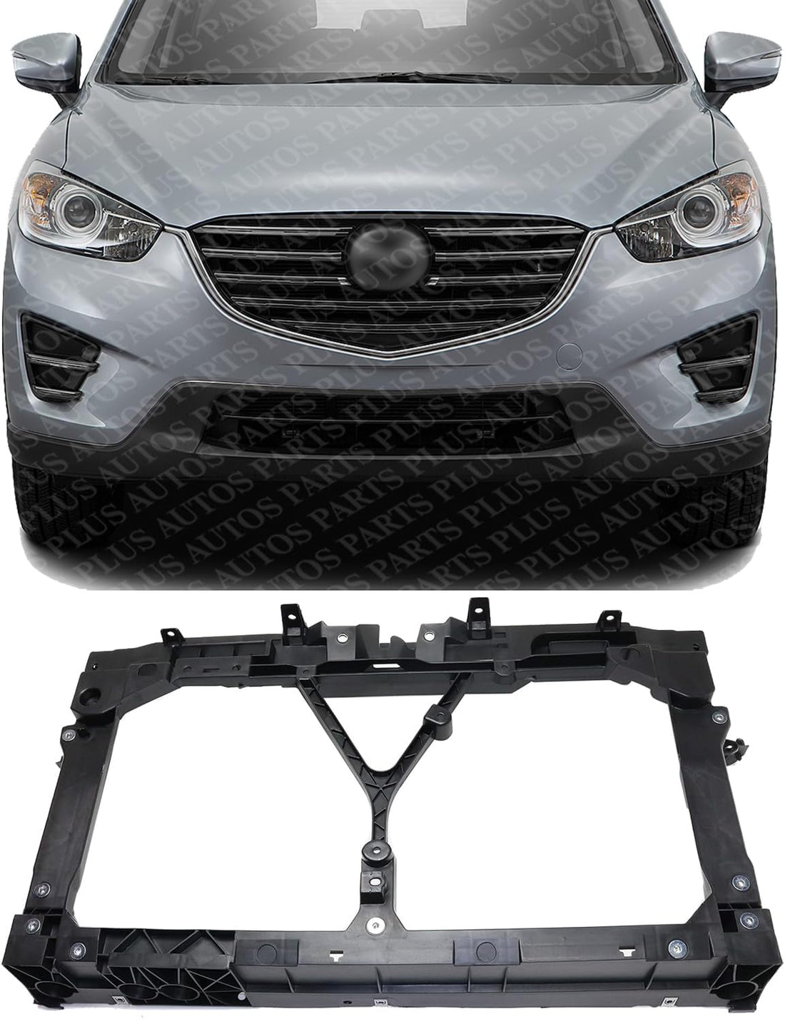 Front Radiator Support Assembly Composite Plastic Direct Replacement Compatible With 2013-2017 Mazda 5 MA1225148 BBM253110F