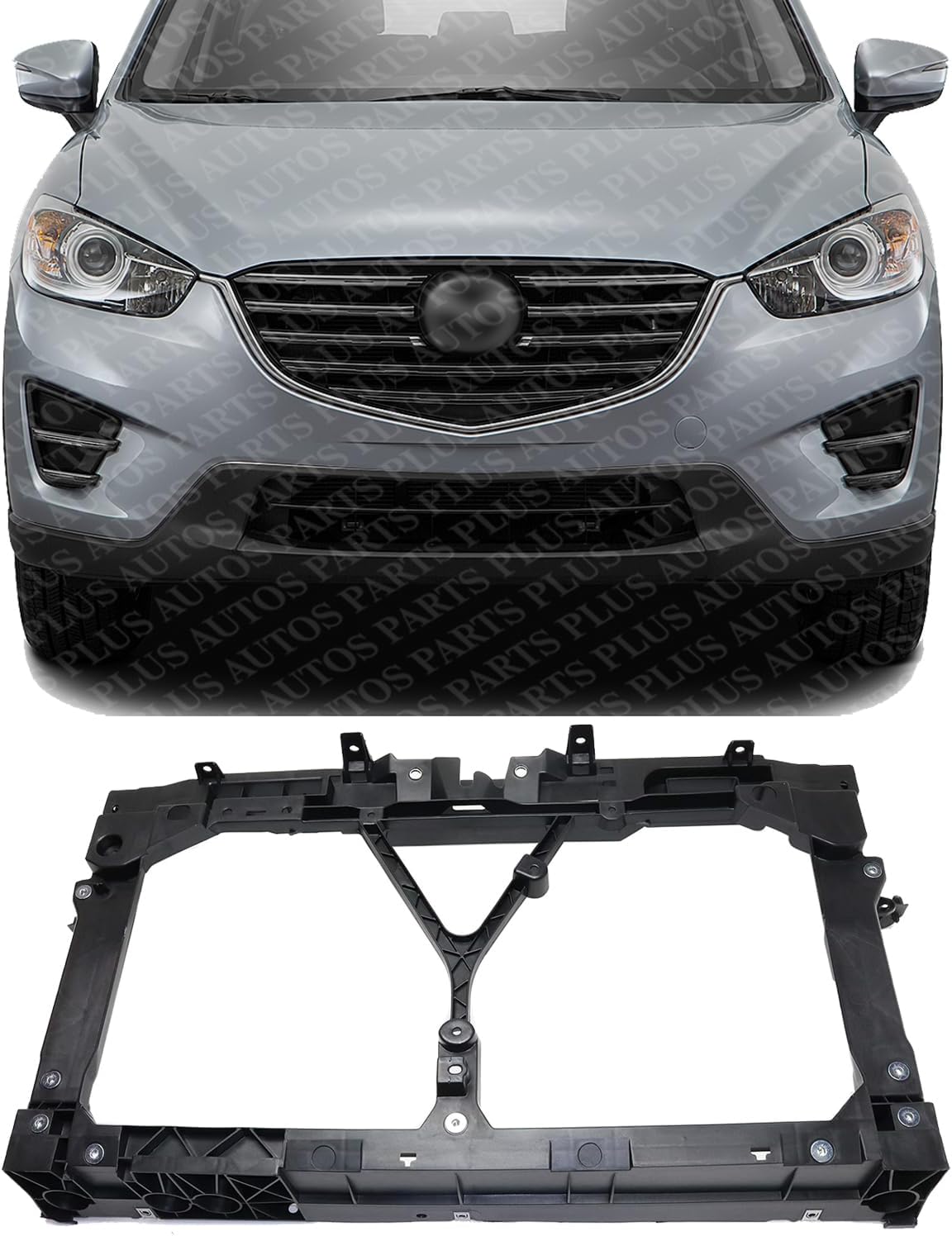 Front Radiator Support Assembly Composite Plastic Direct Replacement Compatible With 2013-2017 Mazda 5 MA1225148 BBM253110F