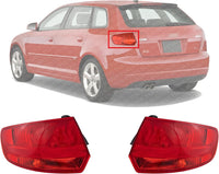 Set Of 2 Tail Light Outer Lens And Housing Right Passenger & Left Driver Side Direct Replacement Compatible With 2006-2008 Audi A3 / Quattro AU2801108 AU2800108 8P4945095H 8P4945096H