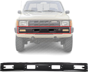 Front Bumper Primed Steel Direct Replacement Compatible With 1984-1987 Toyota Pickup & 4Runner TO1002117 5211189140
