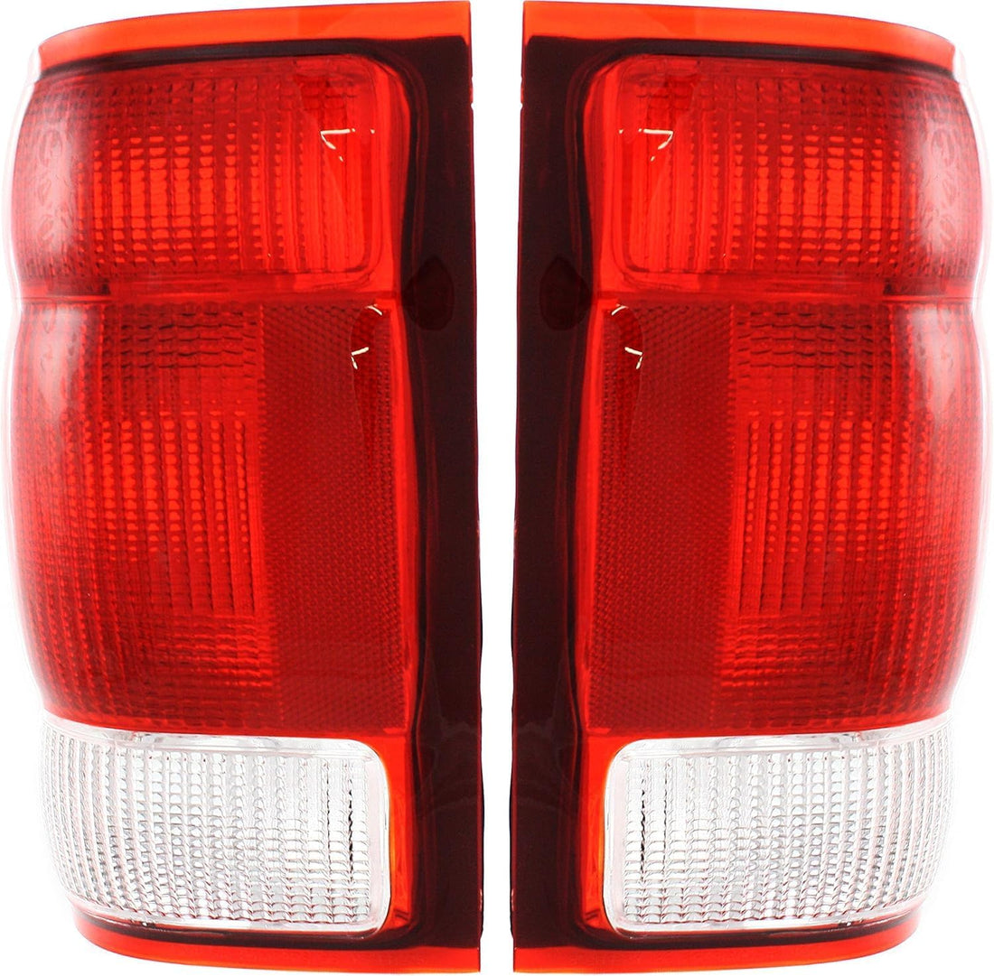 Set Of 2 Tail Light Lens And Housing Right Passenger & Left Driver Side Direct Replacement Compatible With 2000 Ford Ranger FO2801149 FO2800149 YL5Z13404AA YL5Z13405AA