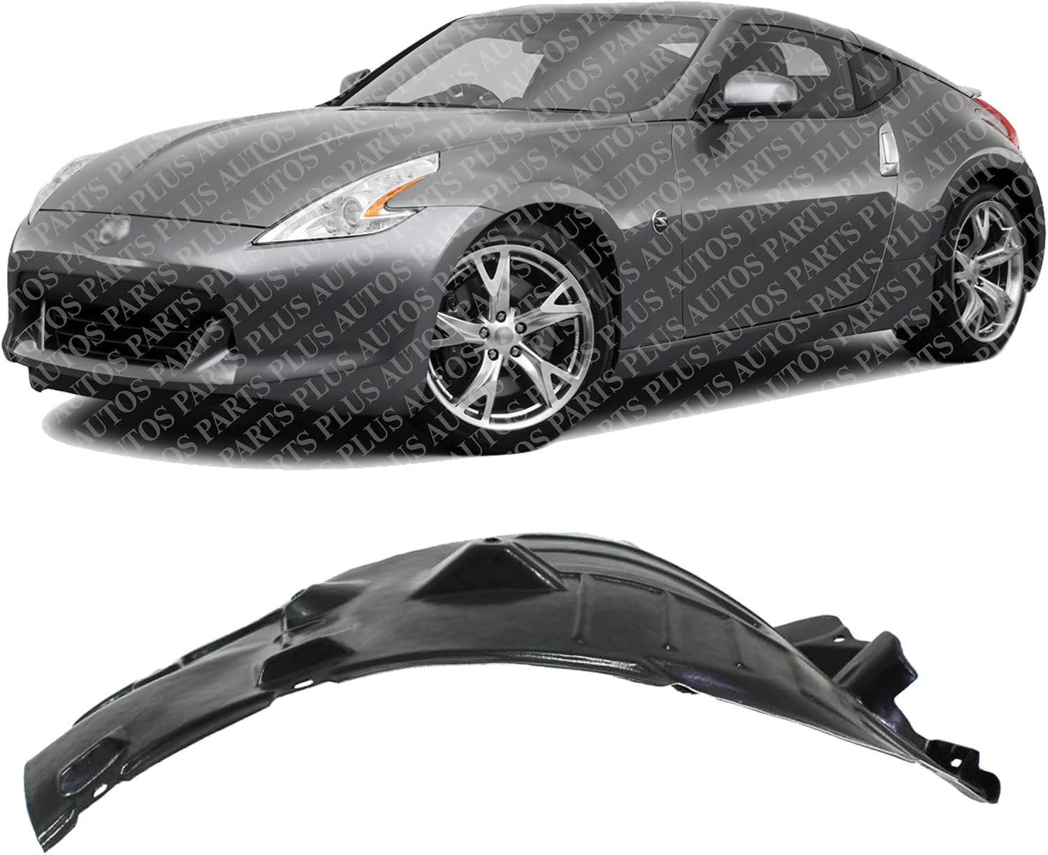 Front Fender Liner Rear Section Left Driver Side Direct Replacement Compatible With 2009-2020 Nissan 370Z NI1248122 638431EA0A