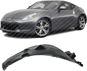 Front Fender Liner Rear Section Left Driver Side Direct Replacement Compatible With 2009-2020 Nissan 370Z NI1248122 638431EA0A