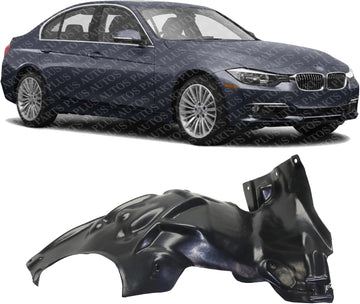 Front Fender Liner Rear Section Plastic Right Passenger Side Direct Replacement Compatible With 2013-2019 BMW 3-Series BM1249148 51717356822-PFM