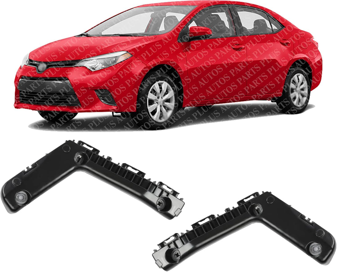 Set Of 2 Front Bumper Bracket Left Driver & Right Passenger Side Direct Replacement Compatible With 2014-2016 Toyota Corolla TO1043123 TO1042123 5211502240 5211602240