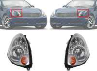 Set Of 2 Front Head Light Left Driver & Right Passenger Side Direct Replacement Compatible With 2005-2006 Infiniti G35 IN2519106 IN2518106 26015AC700 26065AC700