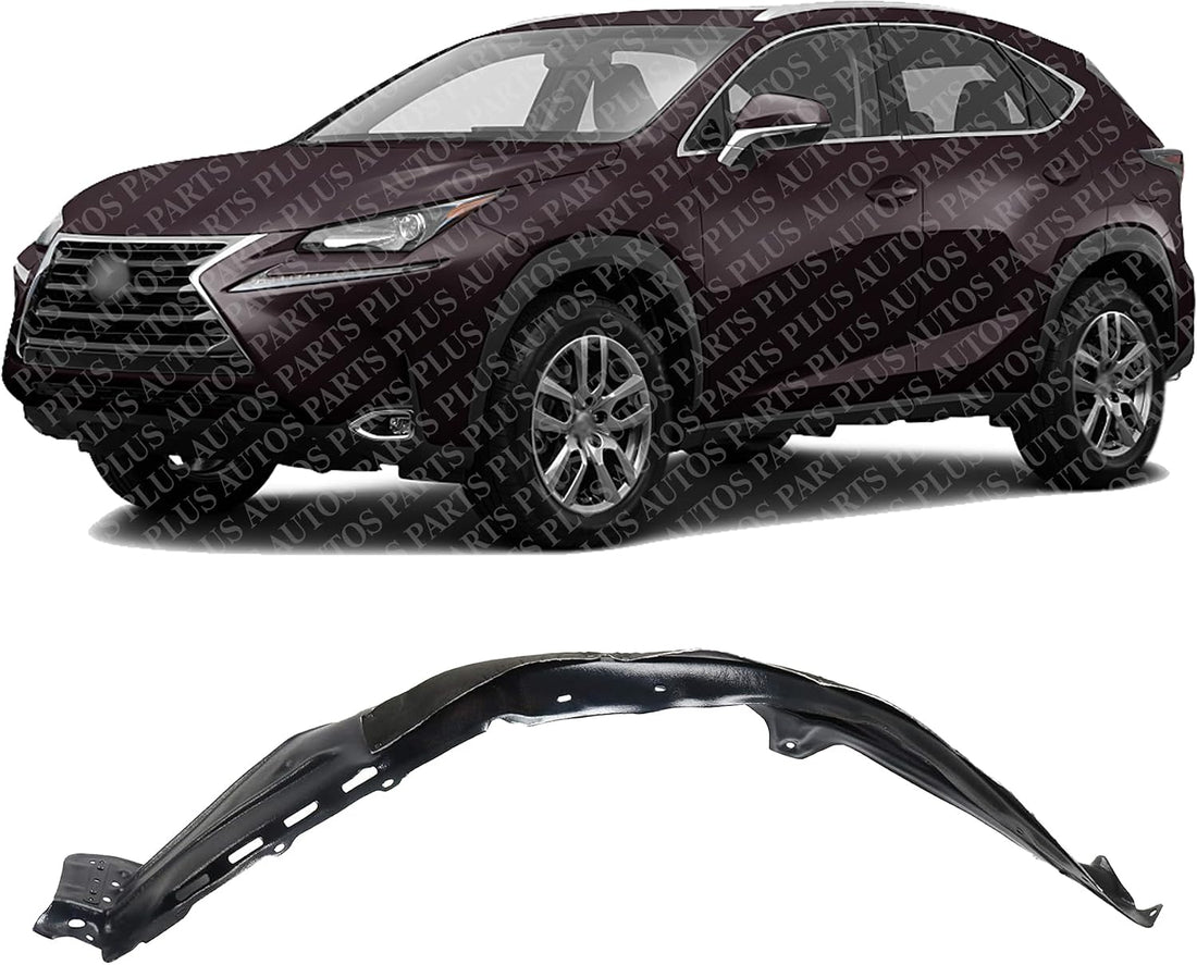 Front Fender Liner Rear Section Left Driver Side Direct Replacement Compatible With 2015-2017 Lexus NX200t / Lexus NX300h LX1248134 5387678010