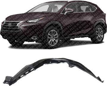 Front Fender Liner Rear Section Left Driver Side Direct Replacement Compatible With 2015-2017 Lexus NX200t / Lexus NX300h LX1248134 5387678010
