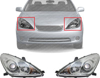 Set Of 2 Front Head Light Assembly Plastic Left Driver & Right Passenger Side Direct Replacement Compatible With 2005-2006 Lexus ES330 LX2502125 LX2503125 8117033561 8113033561
