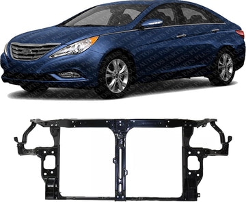 Front Radiator Support Plastic With Steel Direct Replacement Compatible With 2011-2014 Hyundai Sonata HY1225164 641013Q200