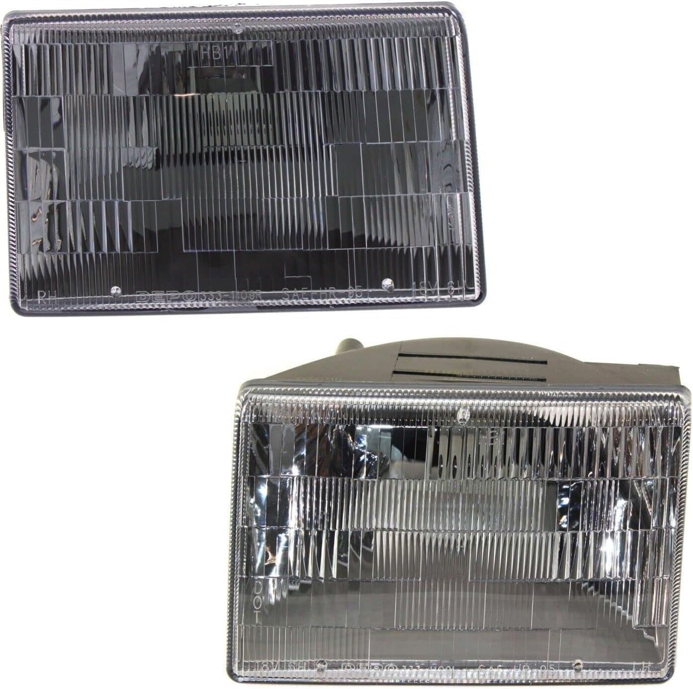 Front Headlights Assembly Right Passenger & Left Driver Side Direct Replacement Compatible With Jeep Grand Cherokee 1993-1998 CH2502104 CH2503104 55155127 55055119AB 55155126