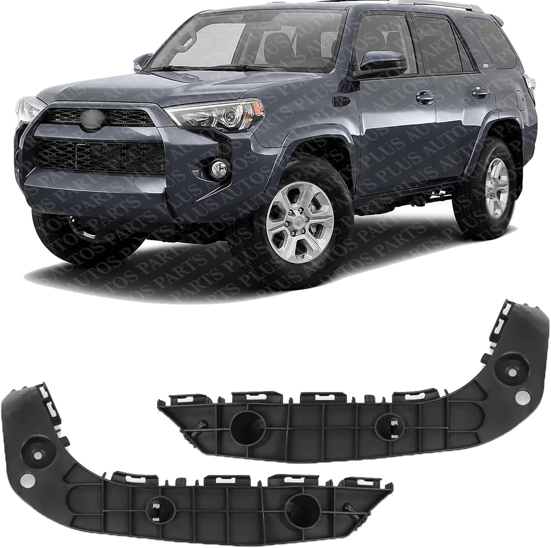 Set Of 2 Front Bumper Retainer Plastic Left Driver & Right Passenger Side Direct Replacement Compatible With 2014-2023 Toyota 4Runner TO1043126 TO1042126 5211535153 5211635152