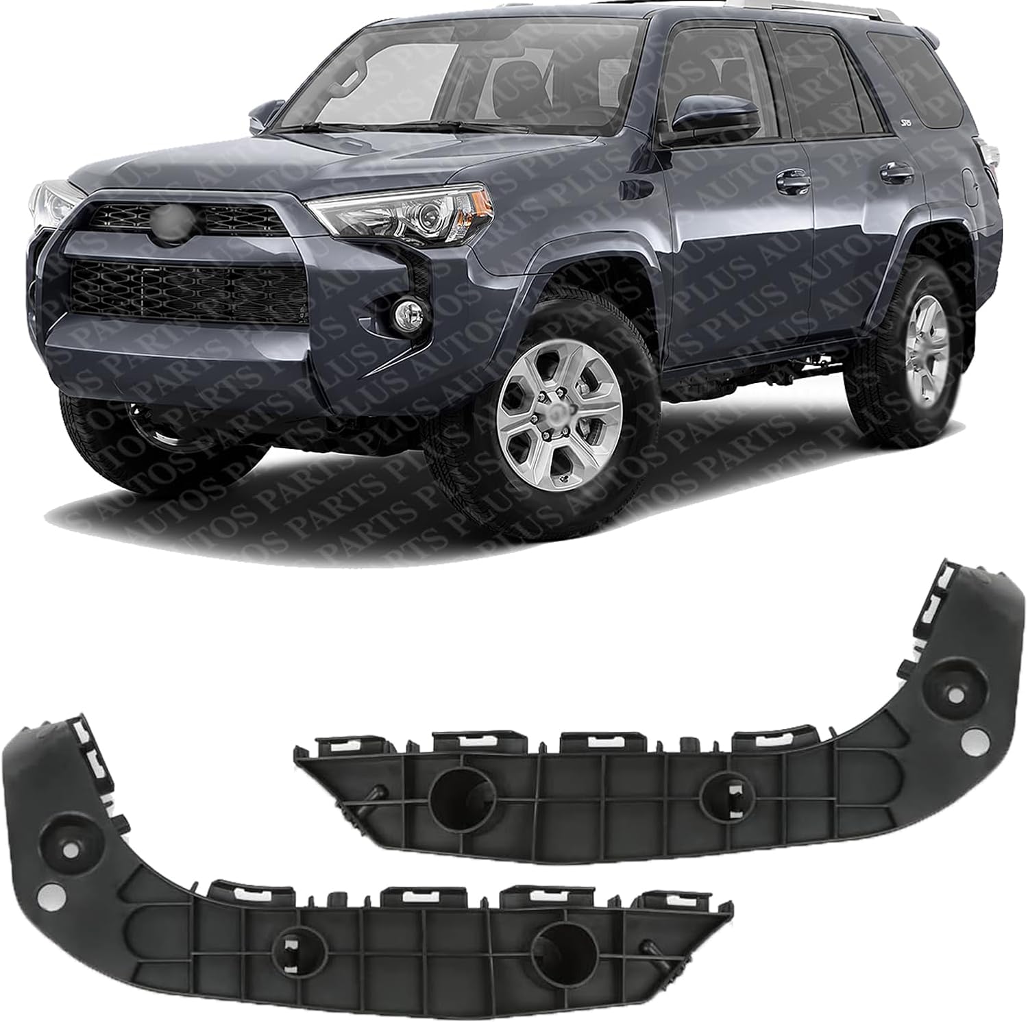 Set Of 2 Front Bumper Retainer Plastic Left Driver & Right Passenger Side Direct Replacement Compatible With 2014-2023 Toyota 4Runner TO1043126 TO1042126 5211535153 5211635152